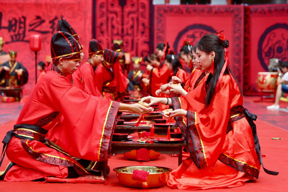 Wedding ceremony in China